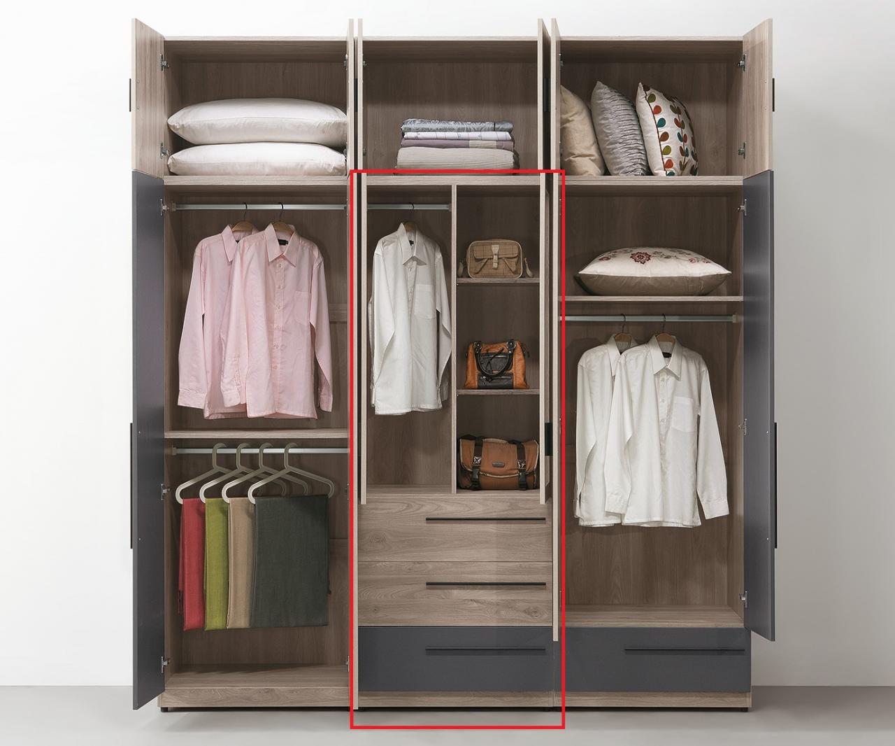 華沙2.5尺三抽衣櫥